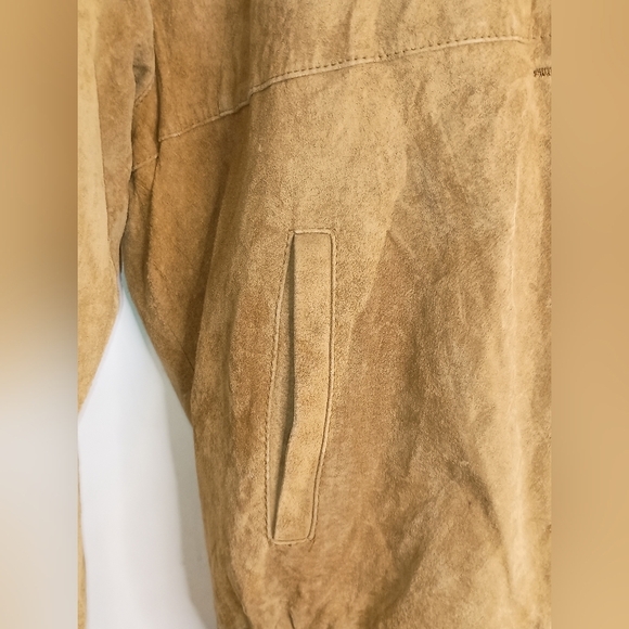 Vintage‎ Tan HUNT CLUB Leather Coat (#1,206) - Picture 8 of 12